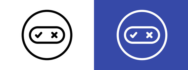 Toggle switch logo sign set vector outline