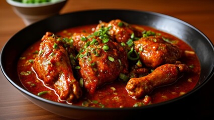 Fototapeta premium Deliciously spiced meat in a rich sauce ready to be savored