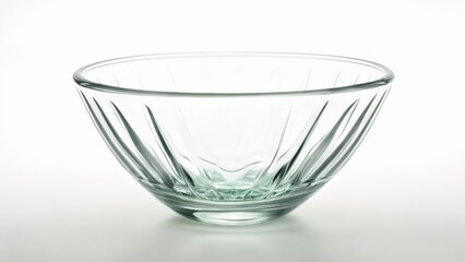  Clear glass bowl with elegant design