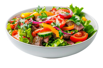 Fresh Salad with Beef and Vegetables
