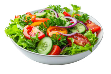 Fresh Salad with Cucumber, Tomatoes, Red Onion and Parsley