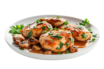Grilled Chicken Breast with Mushrooms and Parsley