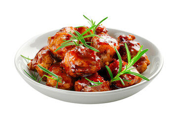 Fototapeta premium Glazed Meatballs with Rosemary