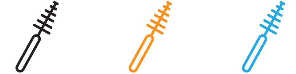 Bottle sweeper cleaning brush vector logo set collection for web app ui