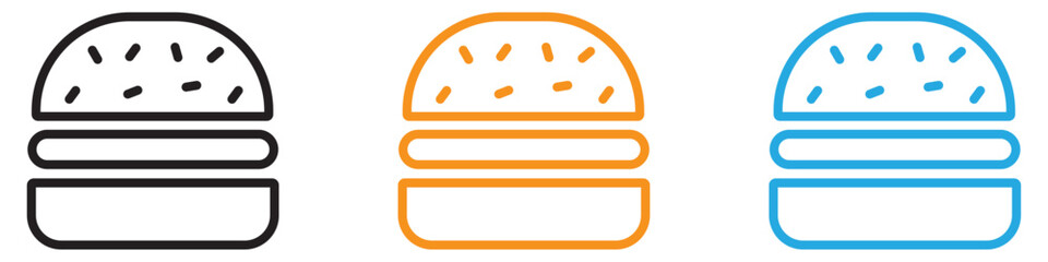 Burger vector logo set collection for web app ui