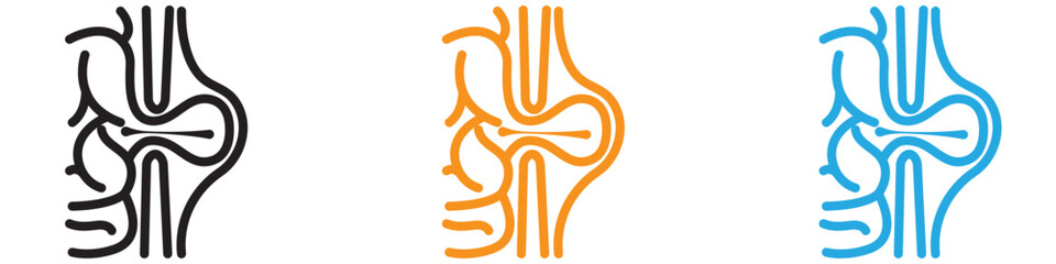 Hernia vector logo set collection for web app ui