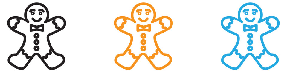 Man cookie vector logo set collection for web app ui