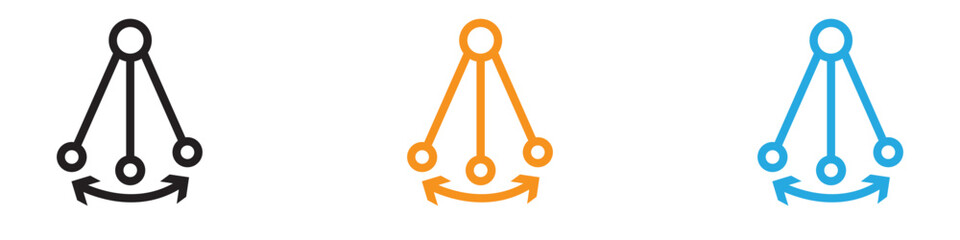 Oscillation vector logo set collection for web app ui