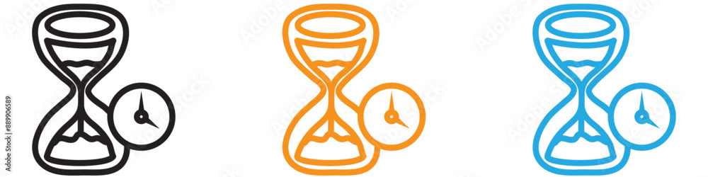 Poster wait vector logo set collection for web app ui