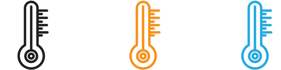 Thermometer vector logo set collection for web app ui