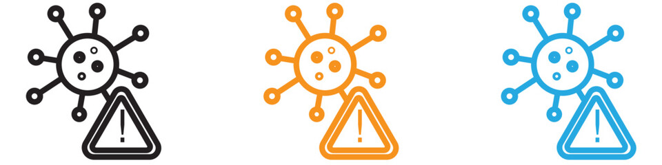 Obraz premium Virus Warning Alert vector logo set collection for web app ui