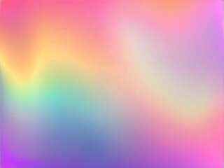 Blurred colored abstract background. Smooth transitions of iridescent colors. Colorful gradient. Rainbow backdrop.