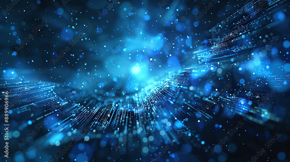 Wall mural abstract communication and future technology data flow