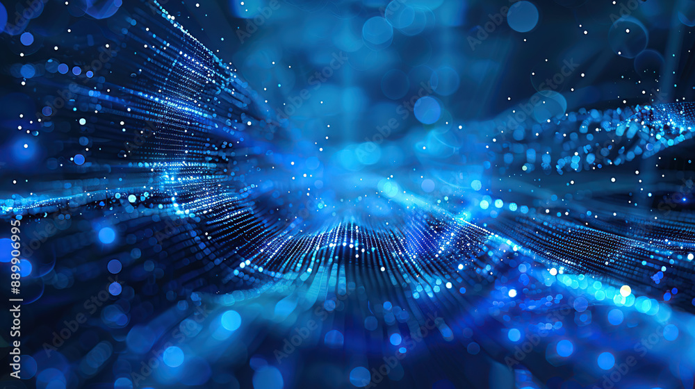 Wall mural abstract communication and future technology data flow