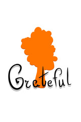 Orange tree with the inscription: 