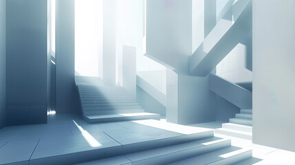 Obraz premium minimalist modern architectures background, geometric structures