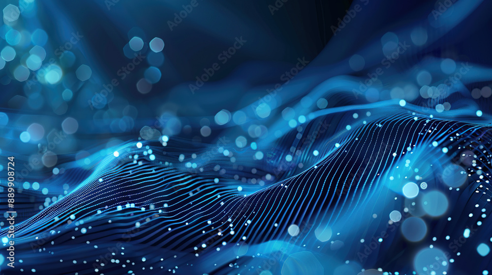 Wall mural abstract communication and future technology data flow