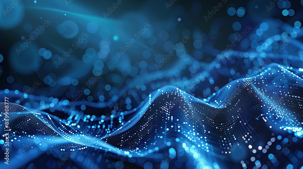 Wall mural abstract communication and future technology data flow