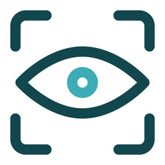 eye scan icon for illustration