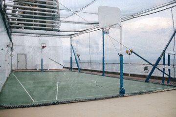 Covered Basketball Court On The Deck Of The Cruise Ship © Gatot