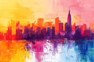 Abstract city skyline