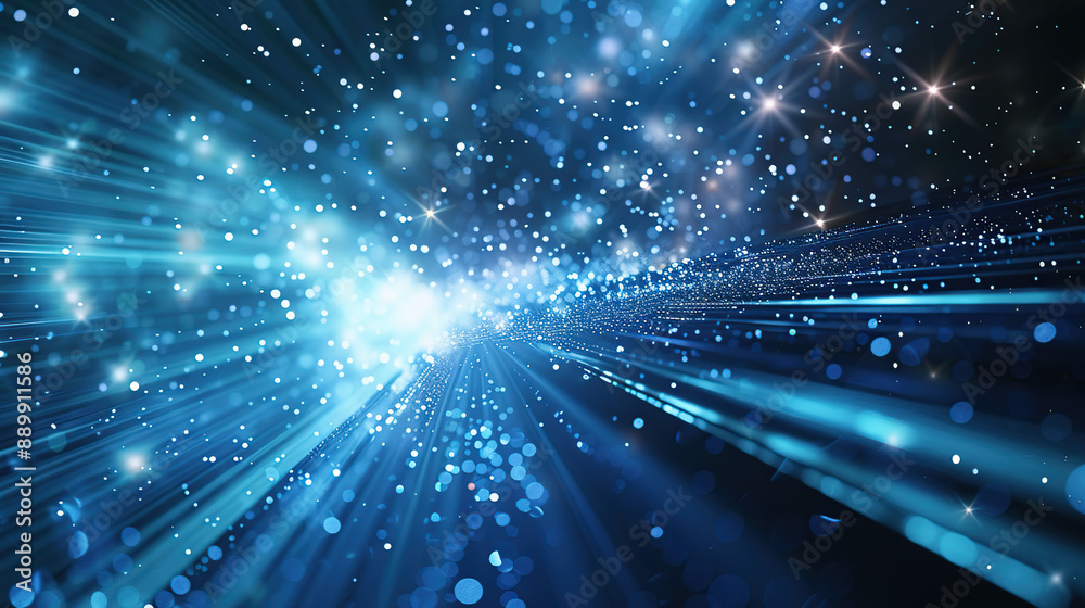 Wall mural abstract communication and future technology data flow