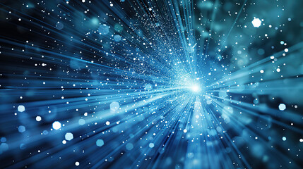 Fototapeta premium Abstract communication and future technology data flow