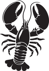 Obraz premium A beautiful lobster silhouette vector artwork