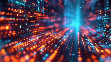 Obraz premium Abstract communication and future technology data flow