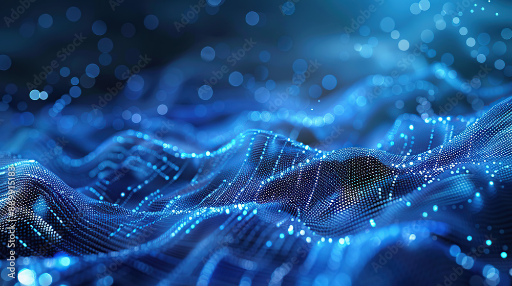 Wall mural abstract communication and future technology data flow