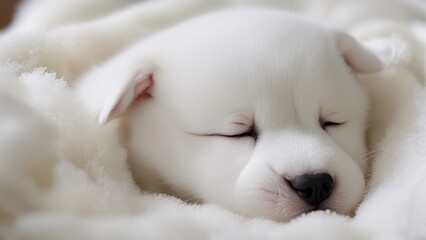 Fototapeta premium White Jindo dog, Baekgu