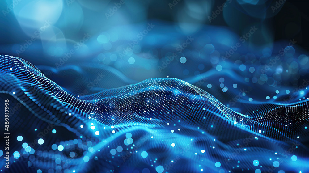 Wall mural abstract communication and future technology data flow