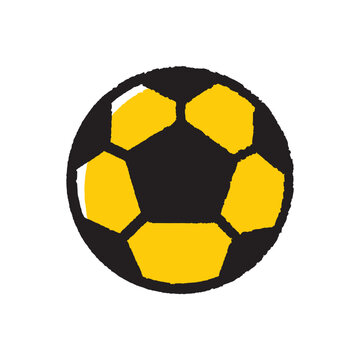 yellow and black soccer ball clip art preview