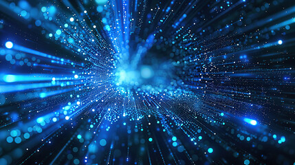 Fototapeta premium Abstract communication and future technology data flow