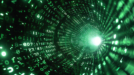 Obraz premium Abstract communication and future technology data flow