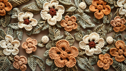 Crochet Yarn Texture Fabric Pattern Close Up HD Background