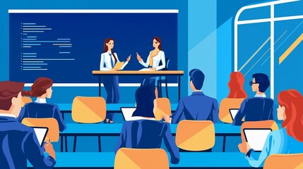 ビジネスセミナーシーン、プレゼンテーション6