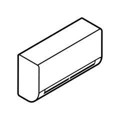 Air conditioner, Isometric view - line drawing