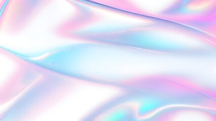 Naklejka premium Holographic background seamless trendy iridescent light foil texture. Soft holographic pastel unicorn marble background pattern. Modern pearlescent blurry abstract swirl illustration.