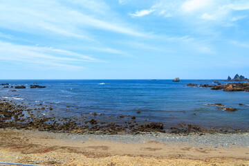 バスの車窓からの風景。
日本国静岡県伊豆半島賀茂郡南伊豆町-2024年7月6日

伊豆半島の最南端、下田駅から出発する東海バス。
海岸線を走り、中木へと至る。
