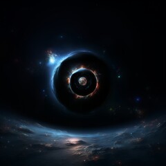 Fototapeta premium Colorful spiral rotating starry sky