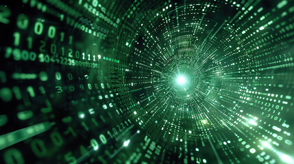 Obraz premium Abstract communication and future technology data flow