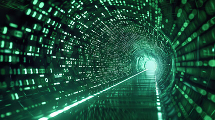 Obraz premium Abstract communication and future technology data flow