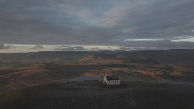 The Small Chapel over Croagh Patrick Mountain - Stunning 4K Drone Footage - Co.Mayo - Ireland