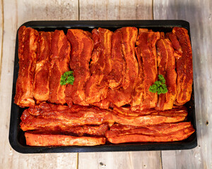 Marinated pork spare ribs 