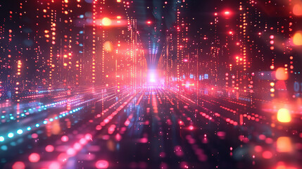 Fototapeta premium Abstract communication and future technology data flow