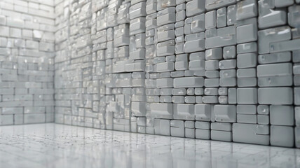 White background of architecture and technology