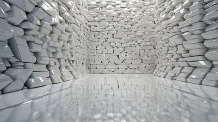 White background of architecture and technology