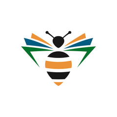 Bee Book's logo features a bee holding an open book, symbolizing knowledge and industriousness. The design conveys the idea of busy bees gathering and sharing knowledge, making learning an engaging an
