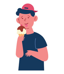 guy eating ice cream